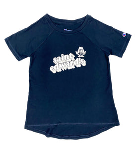 Girls Champion University Tee-Navy